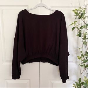 ⚡️Balance Athletica Black Drawstring Crop Top L